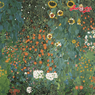 【ArtLife 藝術生活】55006克林姆 向日葵花園 50x50cm含框 DIY 數字油畫 彩繪 全館現貨