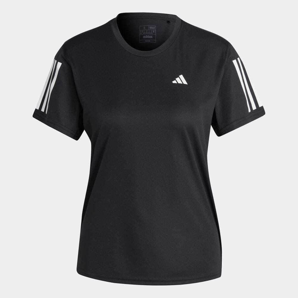 【adidas 愛迪達】女款 跑步運動 短袖上衣 黑色 IC5188  尺寸:XS~L（下單請先私訊確認庫存）