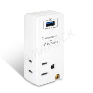 Dr.AV聖岡 動力公牛 美式電源分接插座PB-62U（同TNT-62U)1USB+2插座3P+2P 電源插座