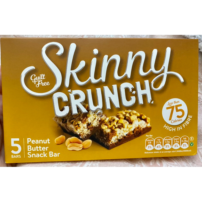 Skinny Crunch Bars 香脆花生醬/雙層巧克力/蜂巢/拿鐵/太妃糖能量棒五包裝