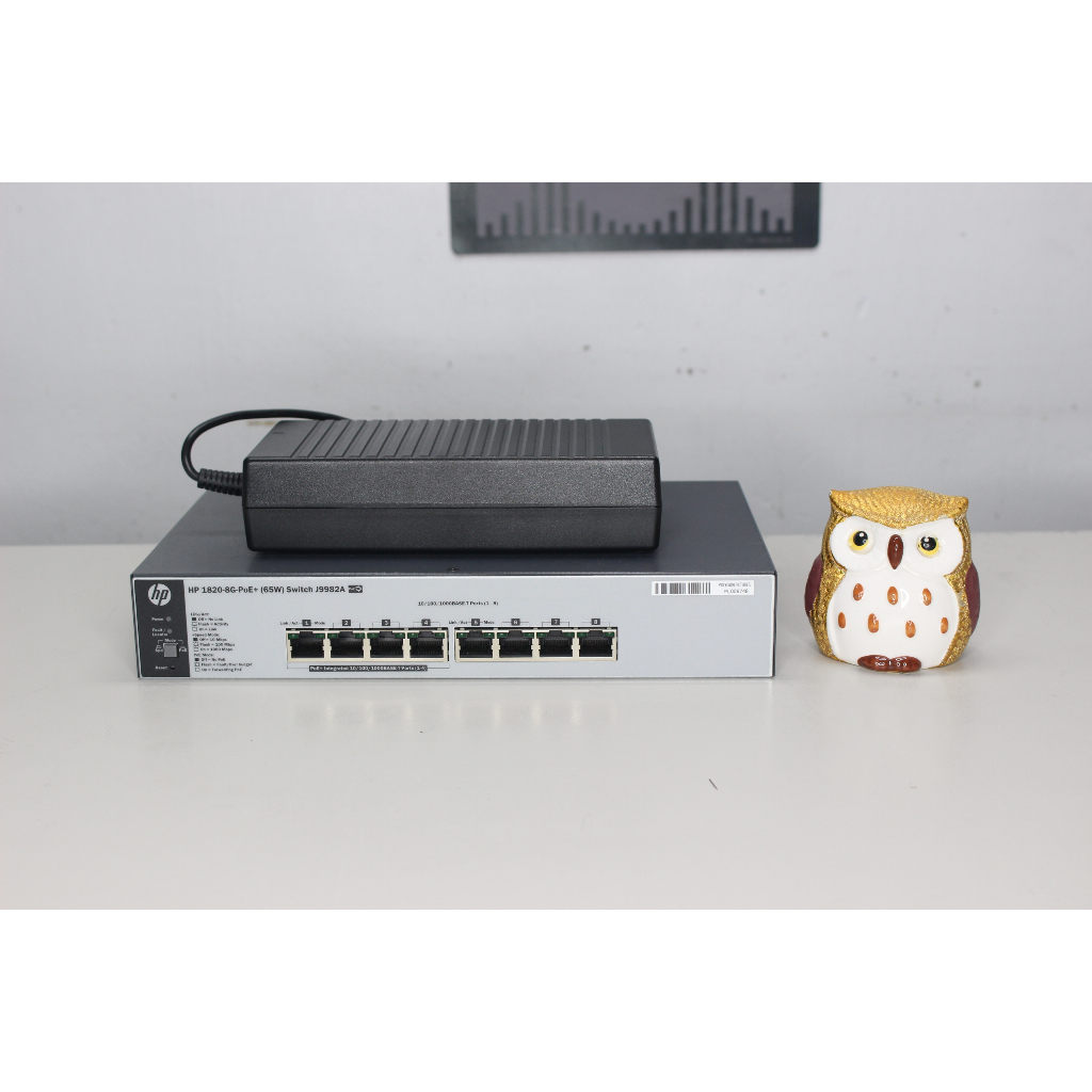 HP J9982A 1820-8G-PoE 8 Ports Gigabit PoE+ Switch 附 變壓器