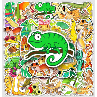 (現貨-50枚)蜥蜴貼紙/卡通貼紙/行李箱貼紙/卡片DIY/獎勵貼紙