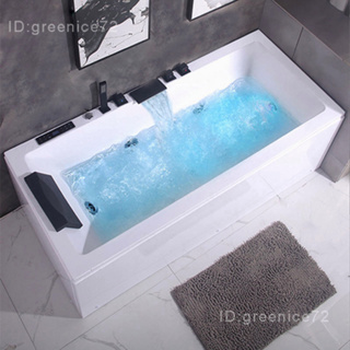 【破損包賠】亞克力浴缸小戶型家用衛生間大瀑布按摩浴盆智能恆溫獨立式洗澡盆E9