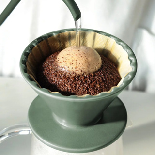 【現貨】Driver 竹節陶瓷咖啡濾杯1-3cup(灰綠) 流速順暢簡單萃取 咖啡濾器 陶瓷濾杯 咖啡杯 咖啡濾杯 手沖