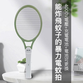 【 anbao 安寶】充電式 單層捕蚊拍 AB-9917 18650鋰電池 莫蘭迪綠 充電式捕蚊拍 蒼蠅拍 捕捉神器