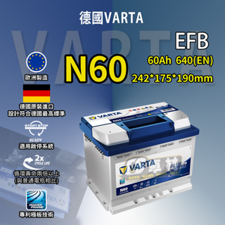 CS車材-VARTA 華達電池 N60 BLUE DYNAMIC EFB 非韓製 代客安裝 充電制御