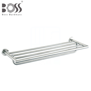 《BOSS》304不鏽鋼 霧面刷線 雙層置物架 21010 寬63cm 304不銹鋼 置衣毛巾架 臺灣製造【免運費】