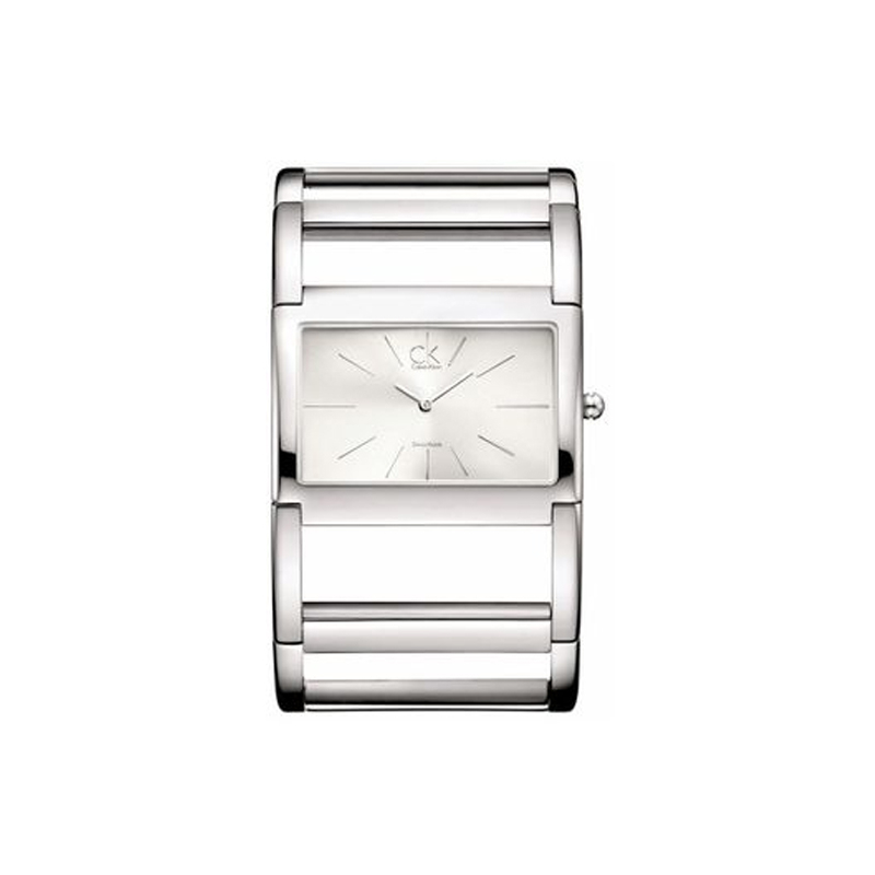 Calvin Klein CK 鏤空銀面腕錶(大) K5921120