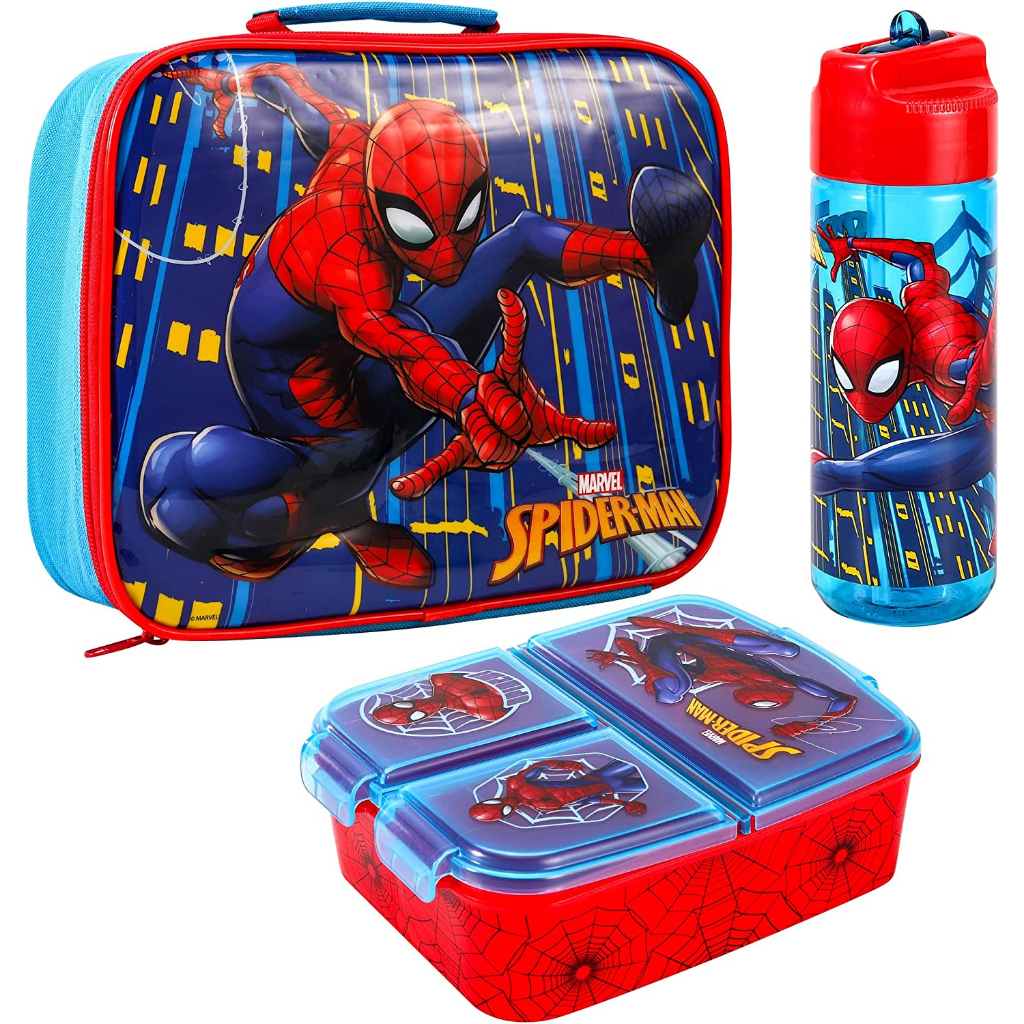 預購🚀空運🚀英國專櫃 spider man 蜘蛛人 兒童 餐具  餐袋 便當袋 水壺 便當盒 餐盒 水壺
