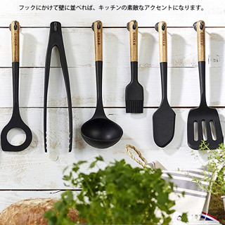 *小波日貨*現貨臺灣出貨 Staub 木柄 耐熱 矽膠 油刷 分菜匙 萬用鏟 漏勺 湯勺 鍋鏟 刮刀 飯匙 全聯
