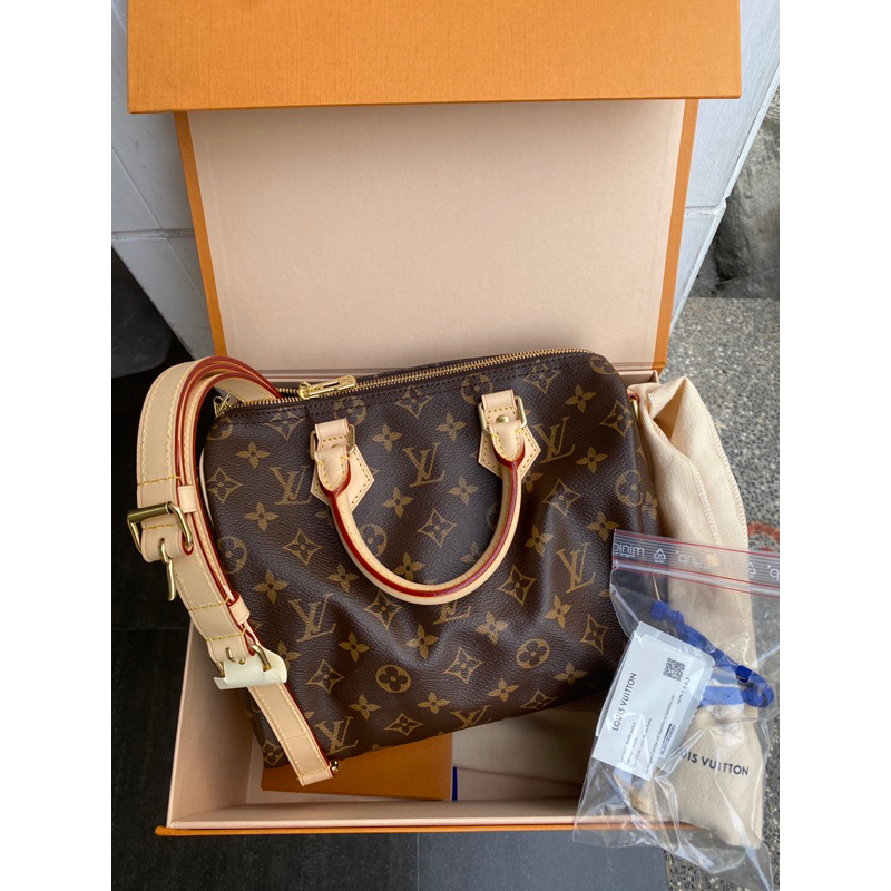 全新品LOUIS VUITTON M41113 LV 老花紋Speedy25cm 波士頓包