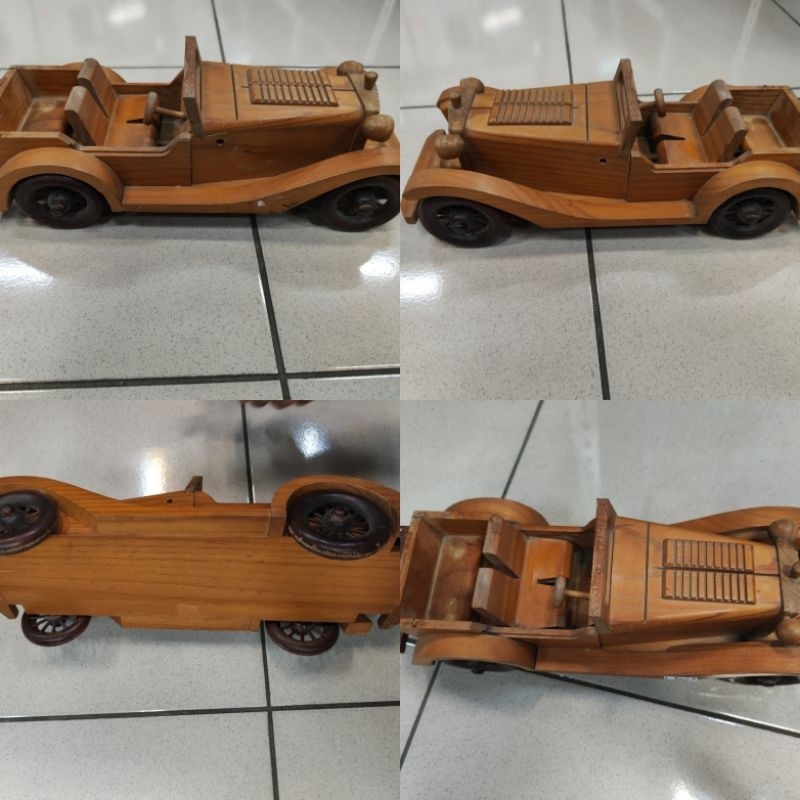木老爺車 車模型 古董車 太子爺玩具