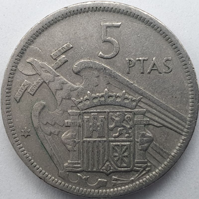 西班牙 1957年 5比塞塔硬幣