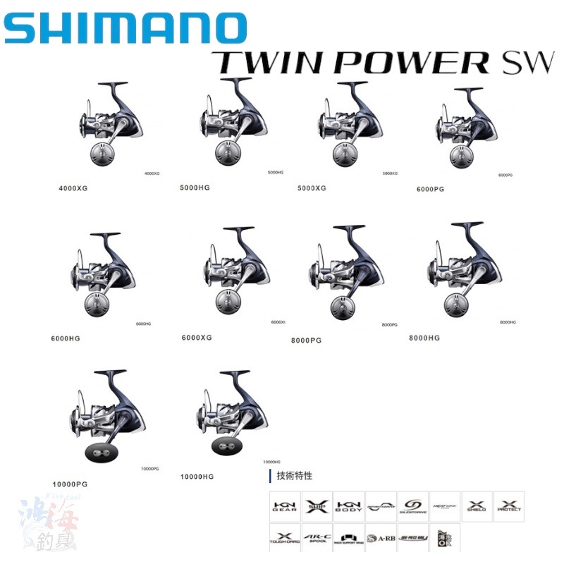 《SHIMANO》21 TWIN POWER SW 紡車捲線器 中壢鴻海釣具館