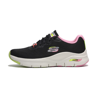 SKECHERS Arch Fit 女鞋 黑 螢光粉 支撐 健走 149722WBKMT【KAORACER】