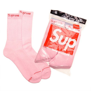 「英國公司貨」現貨 Supreme x Hanes crew socks 正品/粉色2025新改版款