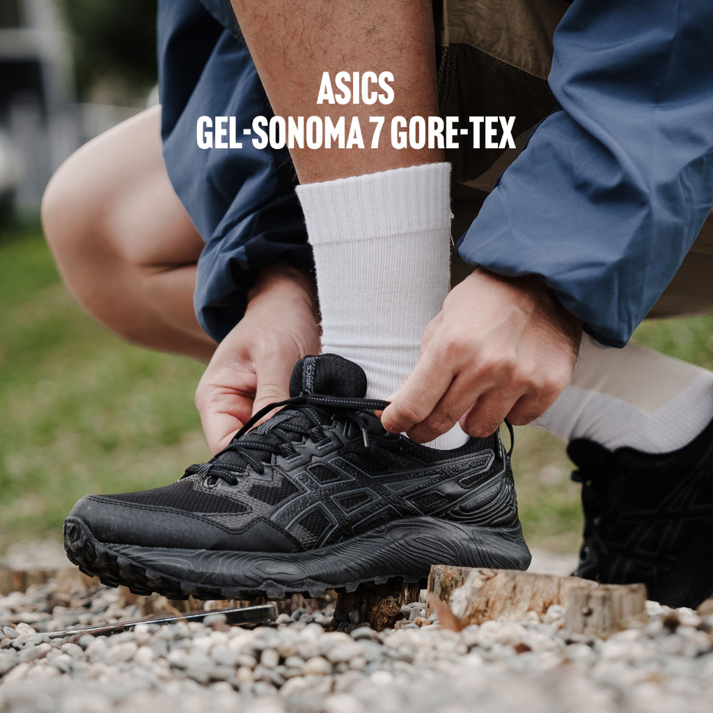 Asics 越野跑鞋 GEL-Sonoma 7 GTX 戶外 黑 全黑 防水 男鞋 亞瑟士 機能 1011B593002