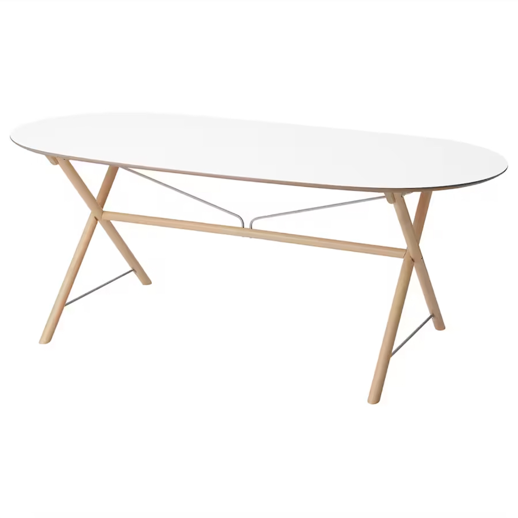 絕版品/北歐LOFT風格IKEA宜家DALSHULT餐桌工作桌會議桌/185x90x75/白色/二手八成新/特$8500