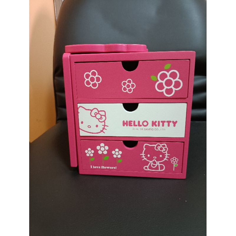 Hello Kitty木頭桌上型收納櫃