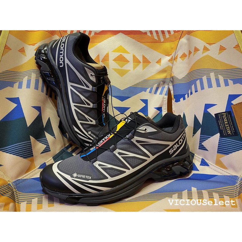 店長嚴選 SALOMON XT-6 GORE-TEX  Black/Ebony/Lunar Rock 機能鞋 慢跑鞋