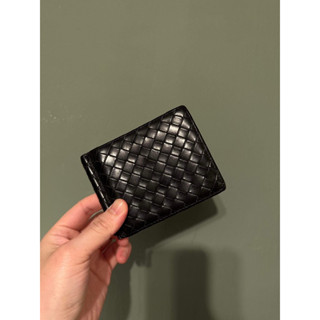 二手 bottega Veneta BV 經典 編織 皮革 錢包 男用 錢包 短夾 卡夾 皮夾 鈔票夾 卡夾 收納夾