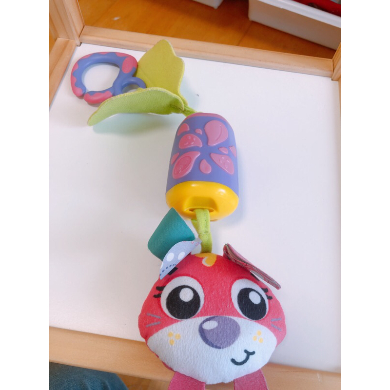 （二手）【Playgro 培高】鈴噹粉紅小兔寶寶風鈴寶寶玩具可掛汽座推車