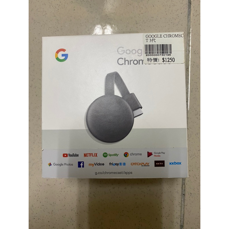 Google Chromecast 3代 WiFi 黑 智慧電視棒 無線投屏