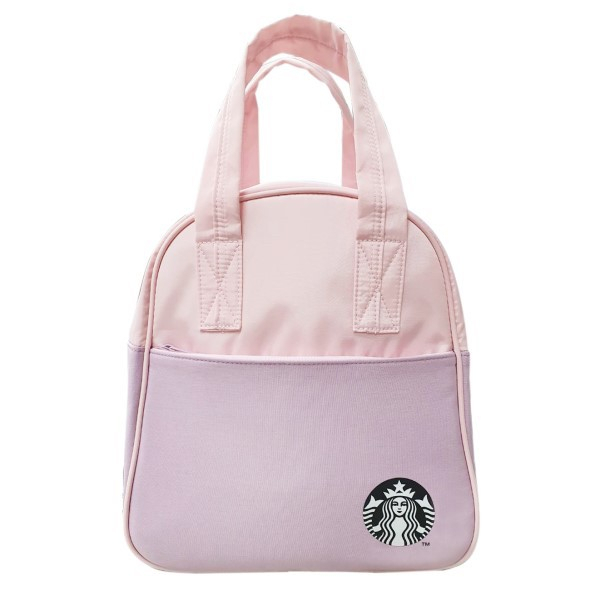 ⭐️星爐地⭐️粉色拼接女神手提袋Starbucks星巴克🌸2023最新款🌸