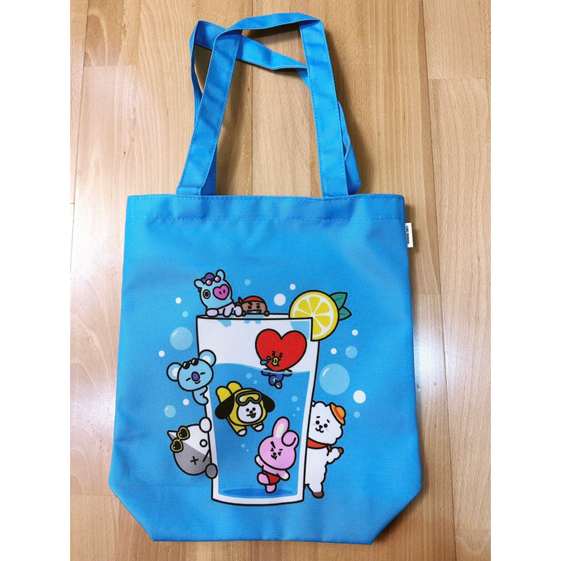 BT21 黑人牙膏聯名環保購物袋 LINE造型側背提袋 購物袋 兒童文具收納手提袋 卡通手提袋