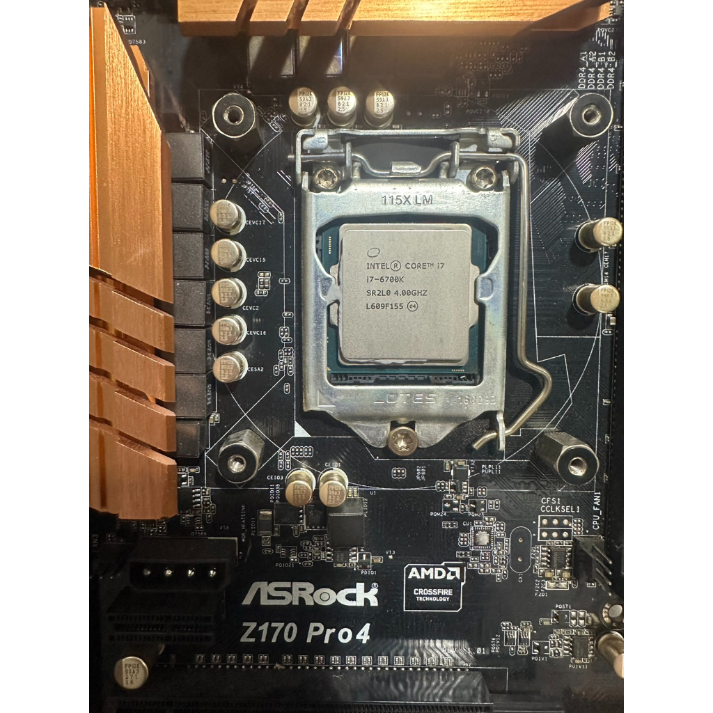 Intel i7 6700K cpu + AsRock Z170 Pro4 主機板 狀況良好 二手 7700K 8700