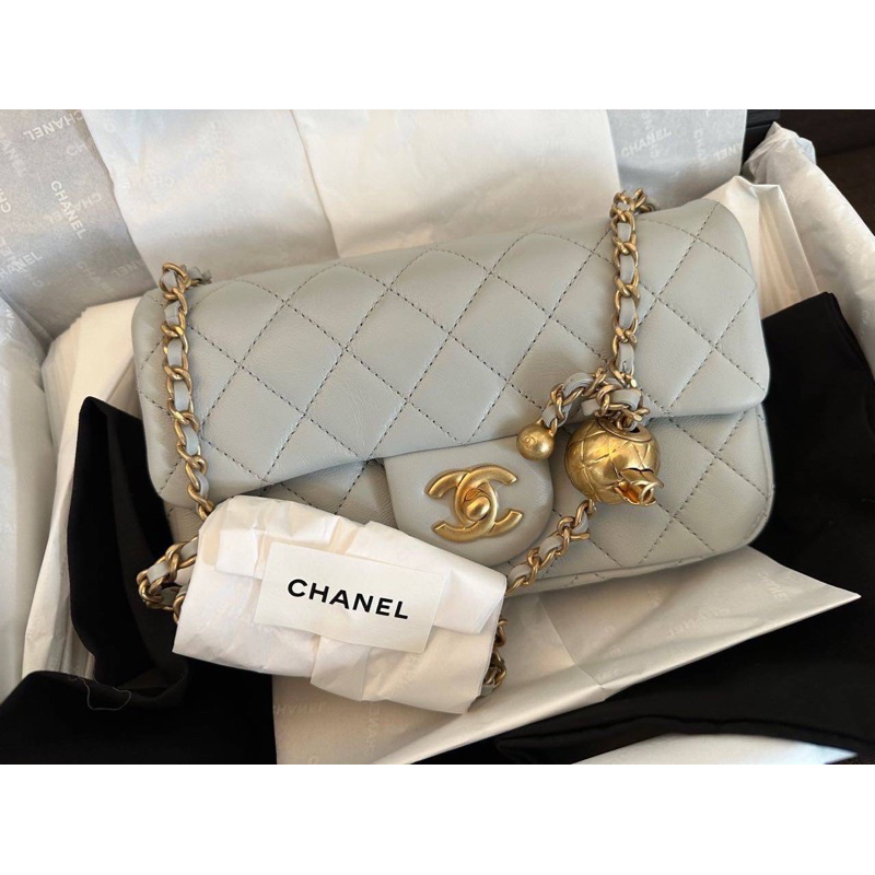 Chanel 23c 灰金 金球cf mini新款 超美的灰色 正品代購歐洲代購
