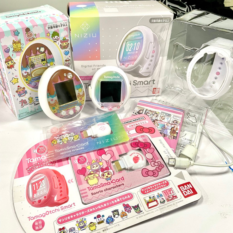 tamagotchi smart/meets 塔麻可吉 手錶 芯片 女團 三麗鷗 甜品白 二手 電子雞 童年 彩屏 遺傳