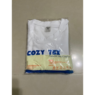 全新品 COZY TEX 男 長袖 T恤 內搭衣 保暖衣 XL號 束口 圓領 台灣製 白色 台灣製