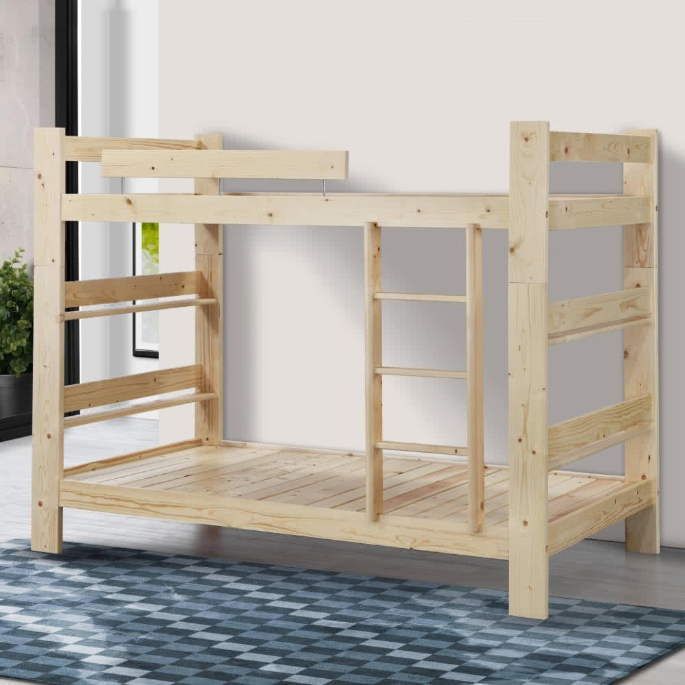 3尺白松木雙層床/實木床板(床架 單人床 床台 雙層床)