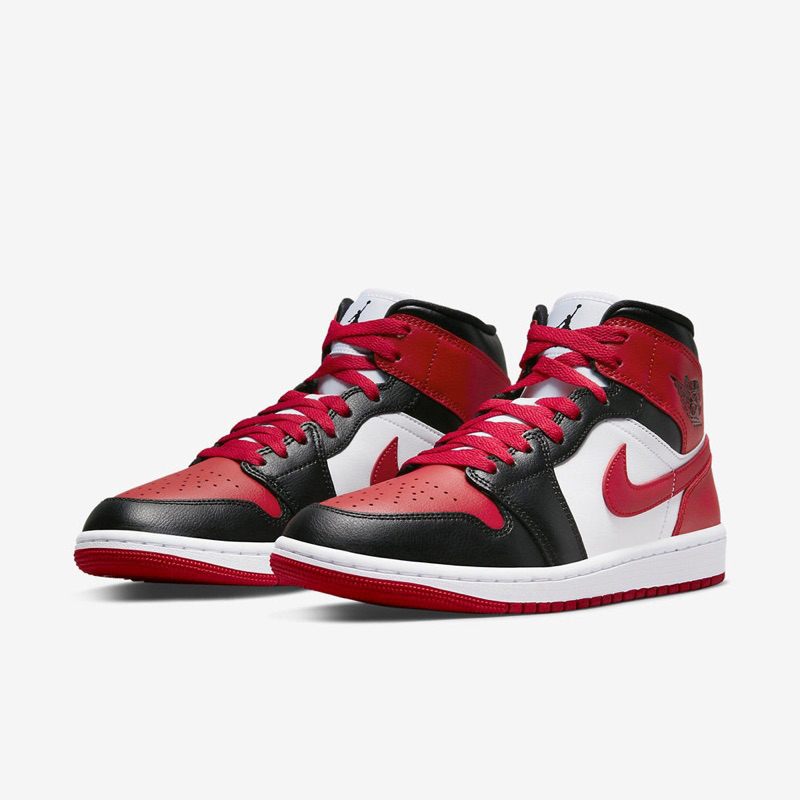實體店面Nike Wmns Air Jordan 1 Mid 籃球鞋黑紅BQ6472079