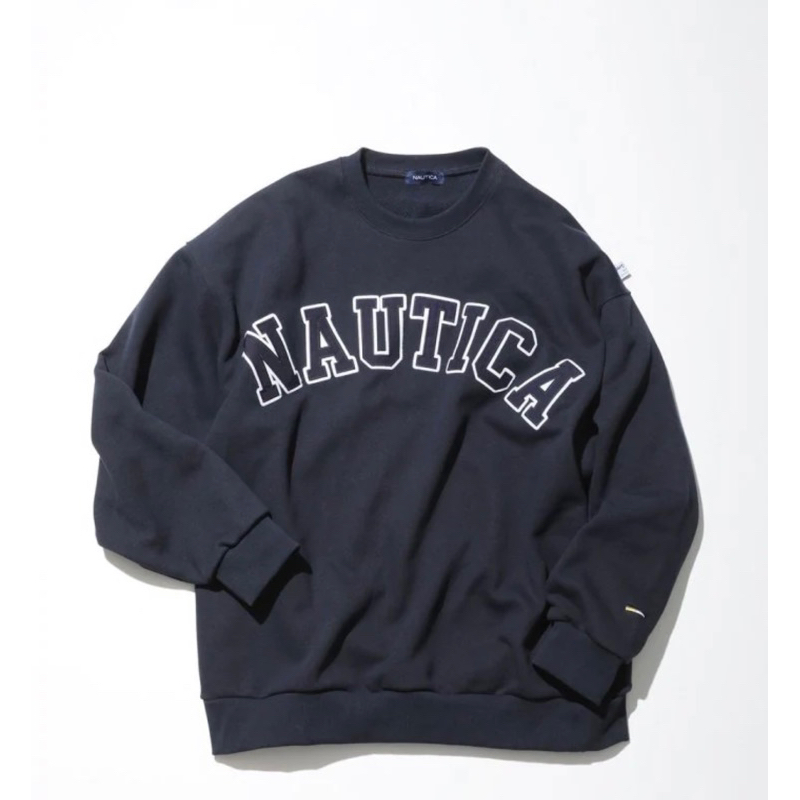NAUTICA Arch Logo Crewneck Sweatshirt 2.1 大學T深藍色M號