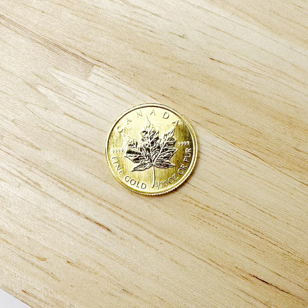 金泰源銀樓 純金 9999 黃金 1996年 0.42錢 楓葉 女皇 皇冠 金幣 金塊 黃金塊