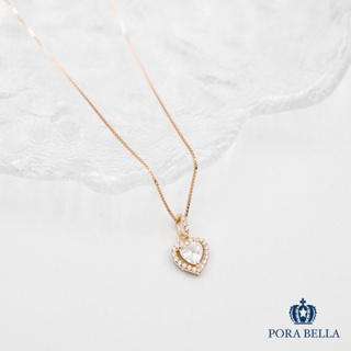<Porabella>925純銀鋯石項鍊 愛心純銀項鍊 告白情人節禮物 Necklace