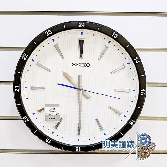 【明美鐘錶眼鏡】SEIKO精工/QXA802J 白色 /立體刻度滑動式秒針靜音掛鐘/時鐘
