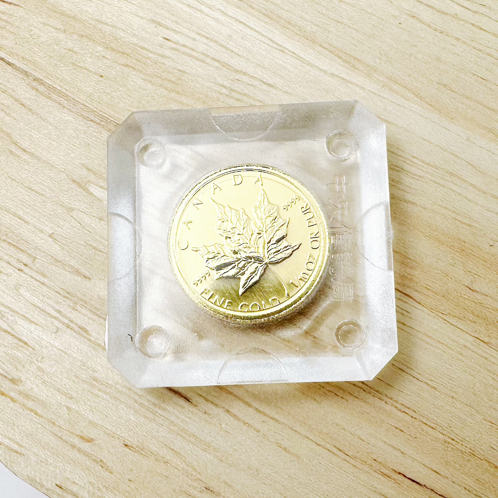 金泰源銀樓 純金 9999 黃金 1996年 0.83錢 楓葉 女皇 皇冠 金幣 金塊 黃金塊