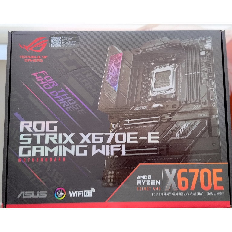 盒裝 ASUS ROG STRIX X670E-E GAMING WIFI+Ryzen 5 7600便宜賣