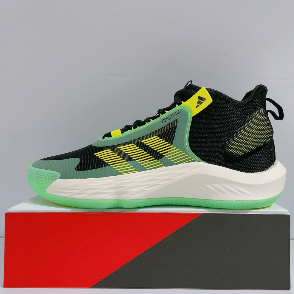 adidas Adizero Select 男生 黑綠色 舒適 緩震 運動 籃球鞋 IE9263