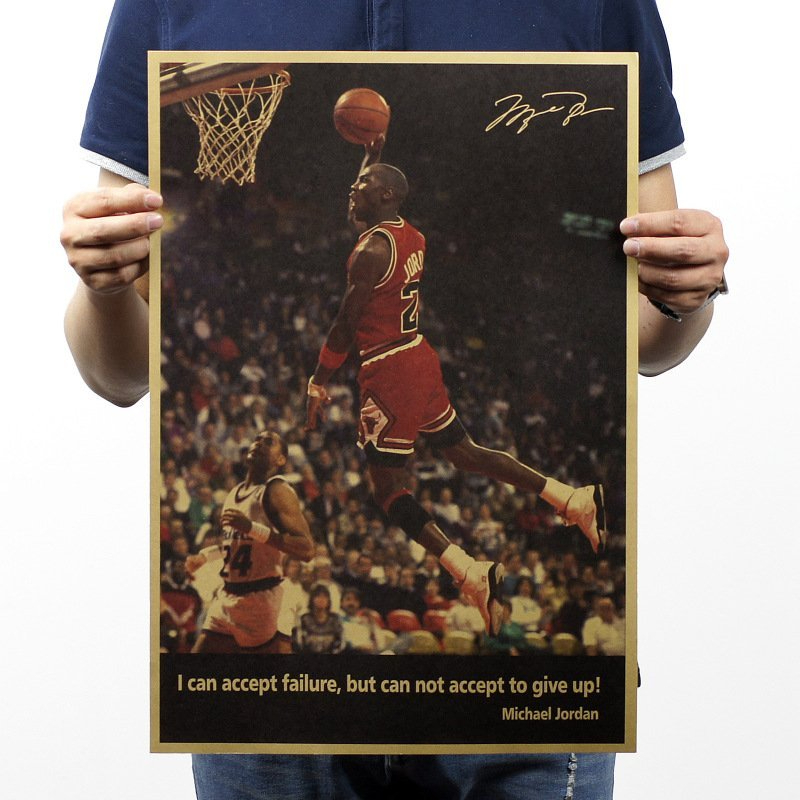 NBA 喬登 Michael Jordan 喬丹 經典絕殺 籃球 懷舊復古 牛皮紙海報 電影海報 222