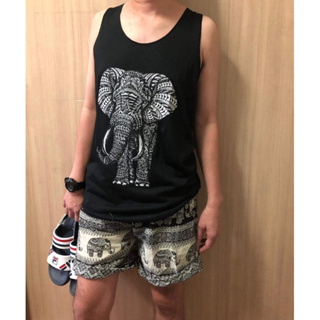 泰國代購～現貨🎉泰國夏日大象、雙虎符圖純棉無袖背心