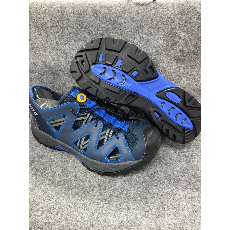 麻糬鞋屋👟LOTTO樂得-義大利第一品牌 男款護趾戶外健走運動涼鞋 3156-藍 全新特價590元