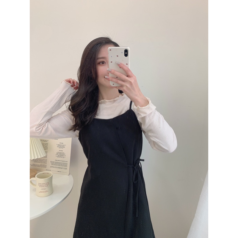 𝑶𝒂𝒕𝒎𝒆𝒂𝒍 現貨｜一秒戀愛🥰側綁帶細肩洋裝 婚禮必備洋裝 短洋裝(4colors)