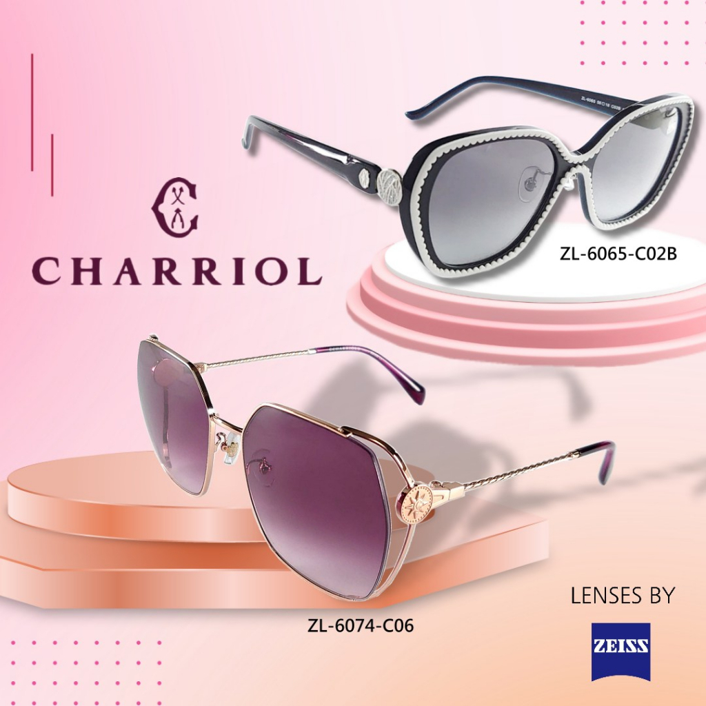 麗睛眼鏡【CHARRIOL 夏利豪】高質感韓版金屬太陽眼鏡 L-6038 瑞士一線精品品牌 立體雕花鏡框 可配近視度數