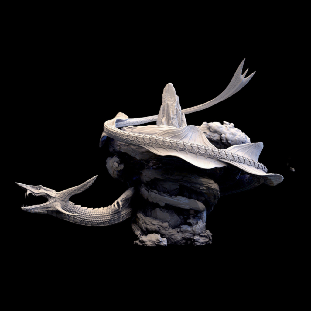 Tazo工坊[MMM] 天降蛇(烈空座)pose1Skyfall Serpent (Rayquaza)3D列印模型PM