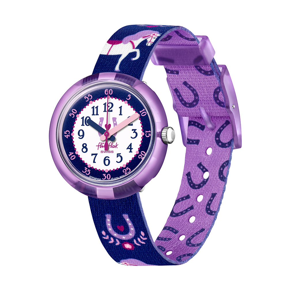 【FlikFlak】兒童手錶 馬術奔馳 (31.85mm) 瑞士錶 兒童錶 編織錶帶 FPNP132