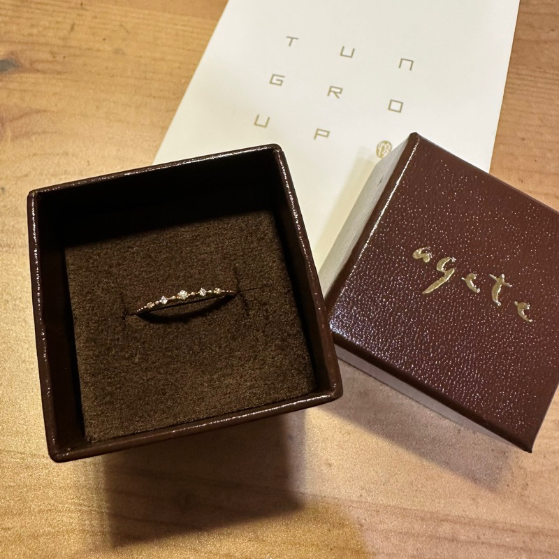NOJESS 日系輕珠寶 排鑽鑽石10k戒指 有保卡 可更改尺寸